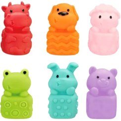 HUANGER – Animal Buddies (Lot de 6 Figurines Souples) – Jouets Sensoriels pour Bébé – Image 2