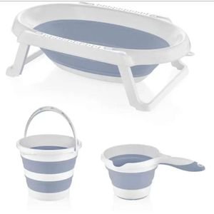 Ensemble de Bain Pliable 3 en 1 – Baignoire, Seau & Gobelet Rinceur – Image 2