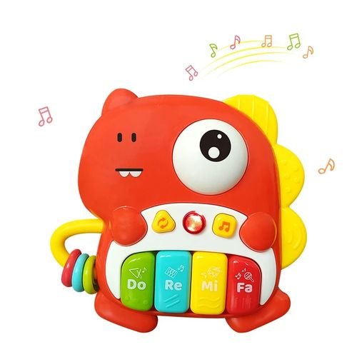 Mini Piano Musical Bébé – Do Ré Mi Fa – Forme Animaux Rouge