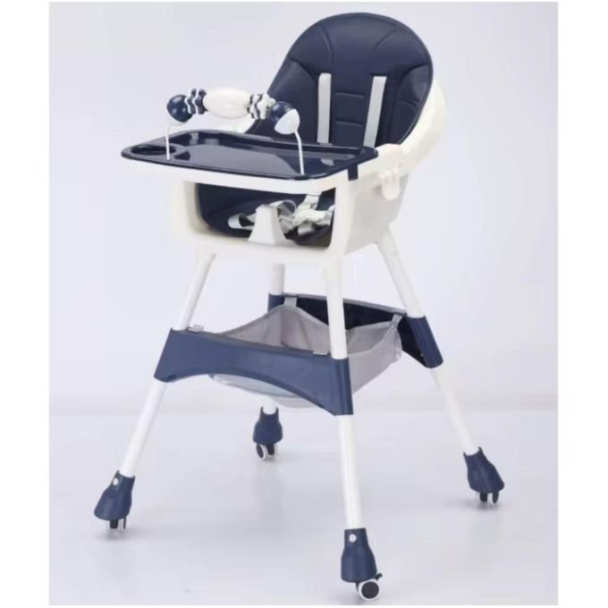 Chaise Haute Évolutive Bébé – Multifonction avec Plateau Amovible et Roulettes – Image 2