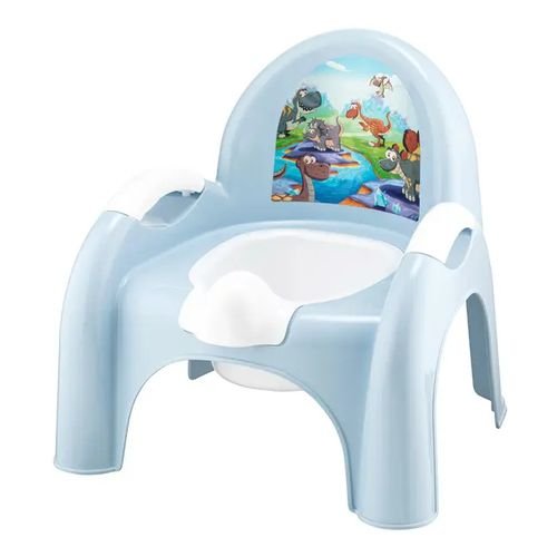 Pot Chaise Bébé avec Dossier Illustré – Confort et Fantaisie- Bleu Ciel