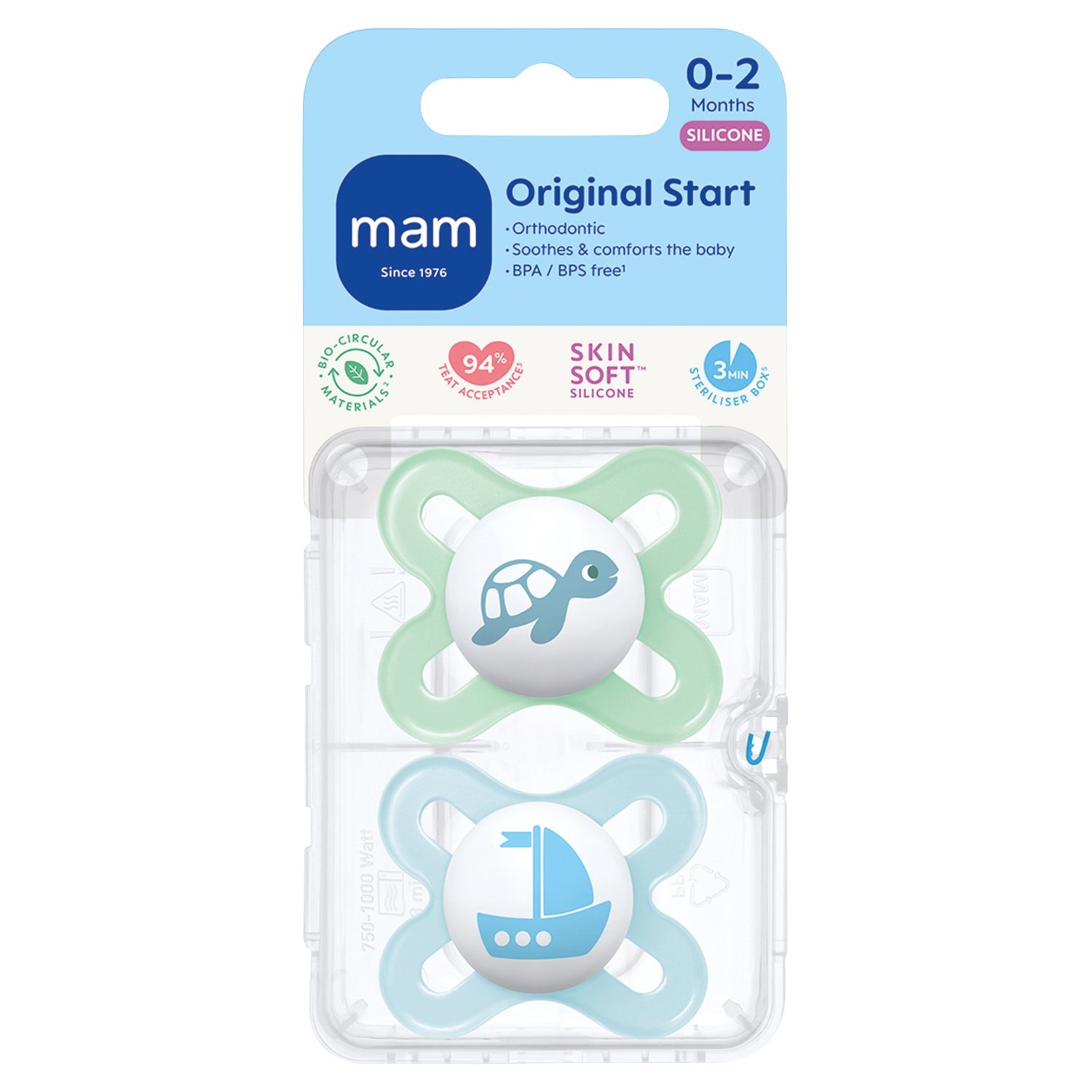MAM Original Nuit – Sucette Silicone 0 mois