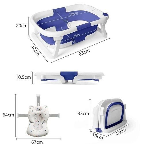 Baignoire Bébé Pliable avec Coussin Ergonomique – Image 3