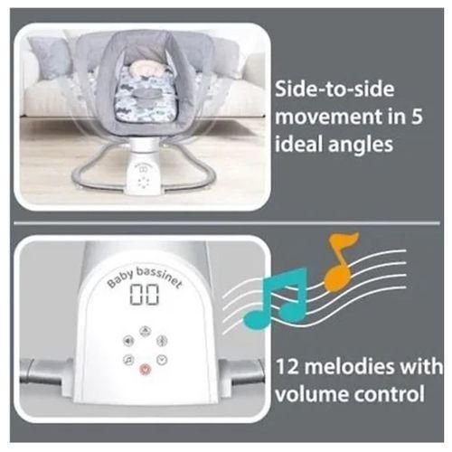 Balançoire Bébé 3-en-1 Multifonction – Musicale & Télécommandée -GRIS – Image 5