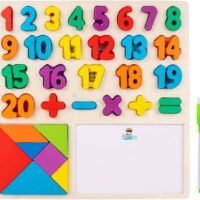 Puzzle Éducatif Magnétique – Chiffres, Opérations & Tangram