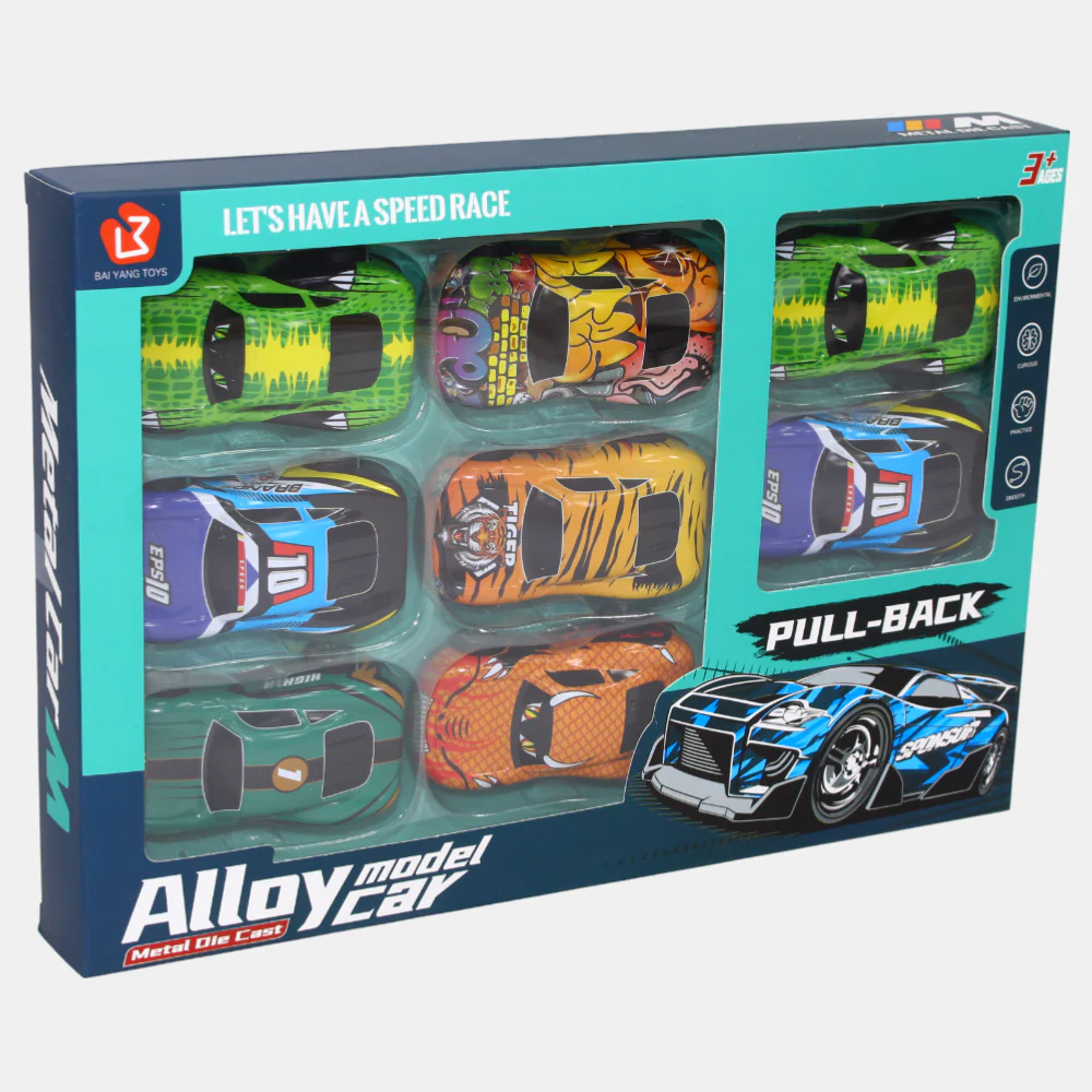 Coffret de 8 Voitures Miniatures en Métal – Modèles Aléatoires | Pull-Back