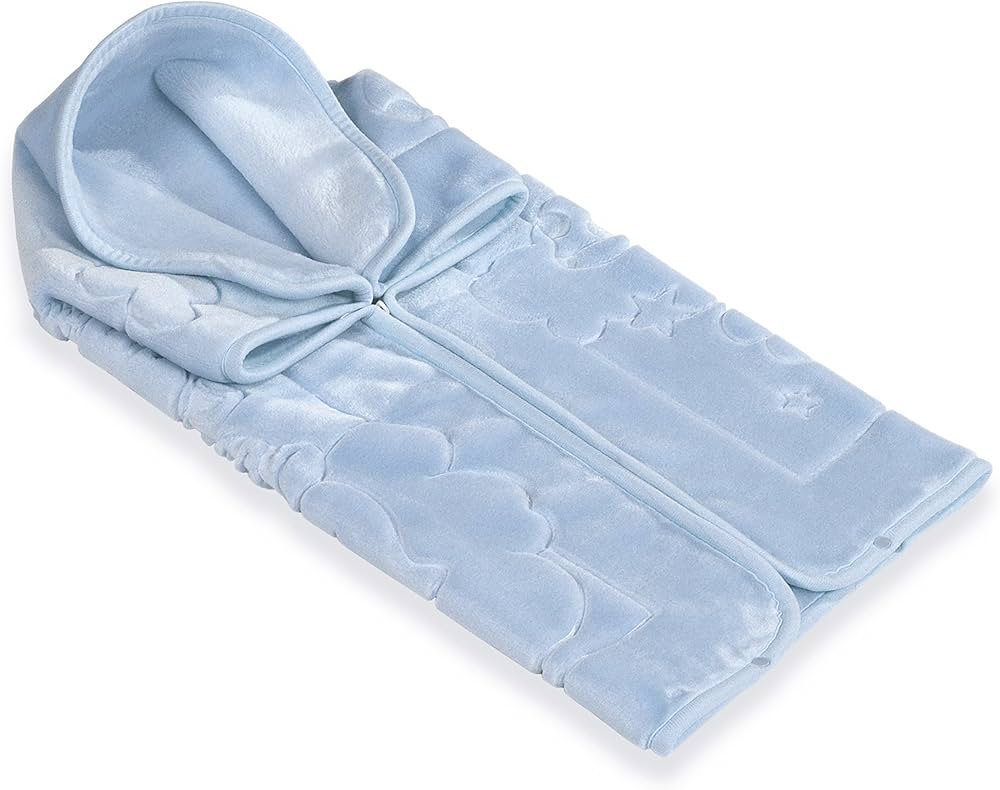 Sac de Couchage Bébé avec Capuche – Bleu – Image 2