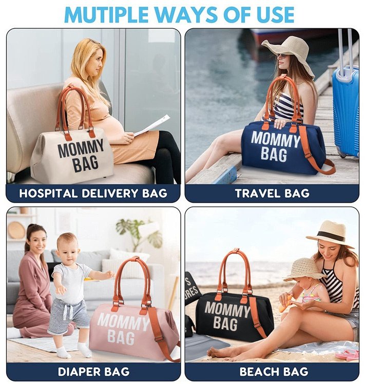Set de sacs maternité 5-en-1 – BABY BAG & MOMMY BAG – Image 2