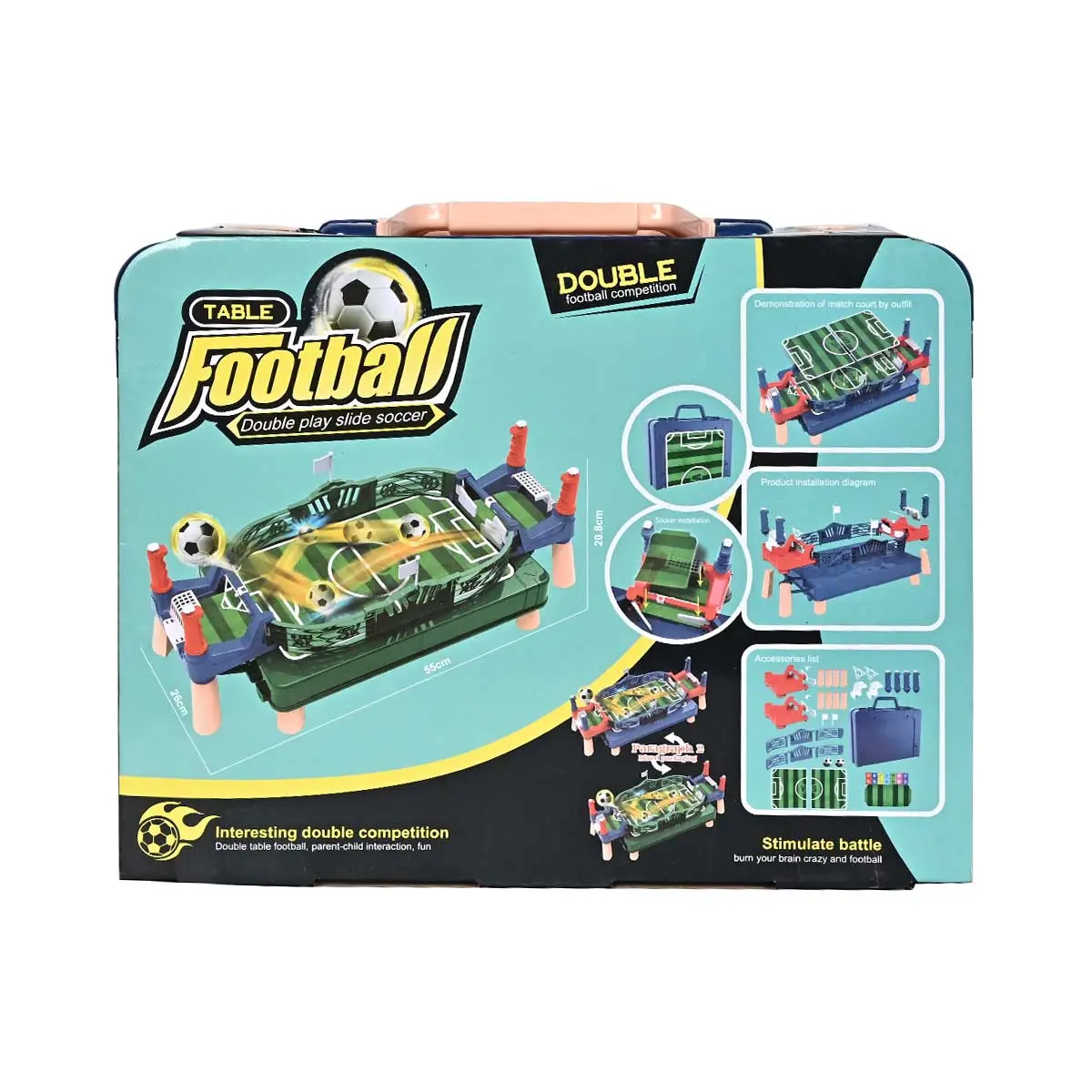 Table de Football Portable – Double Jeu de Glisse avec Accessoires – Image 7