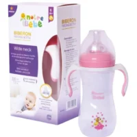 Biberon Large Goulot avec Poignées – 330 ml – 6 Mois+ – Notre Bébé