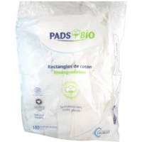 Pads Bio – Rectangles de Coton Biodégradables (180 pièces )