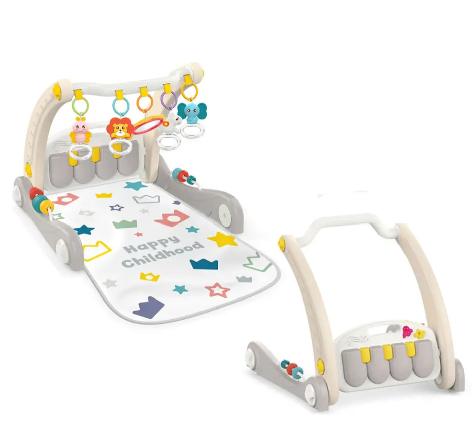 Tapis d’Éveil 3-en-1 Évolutif – Piano & Trotteur – “Happy Childhood” – Image 3