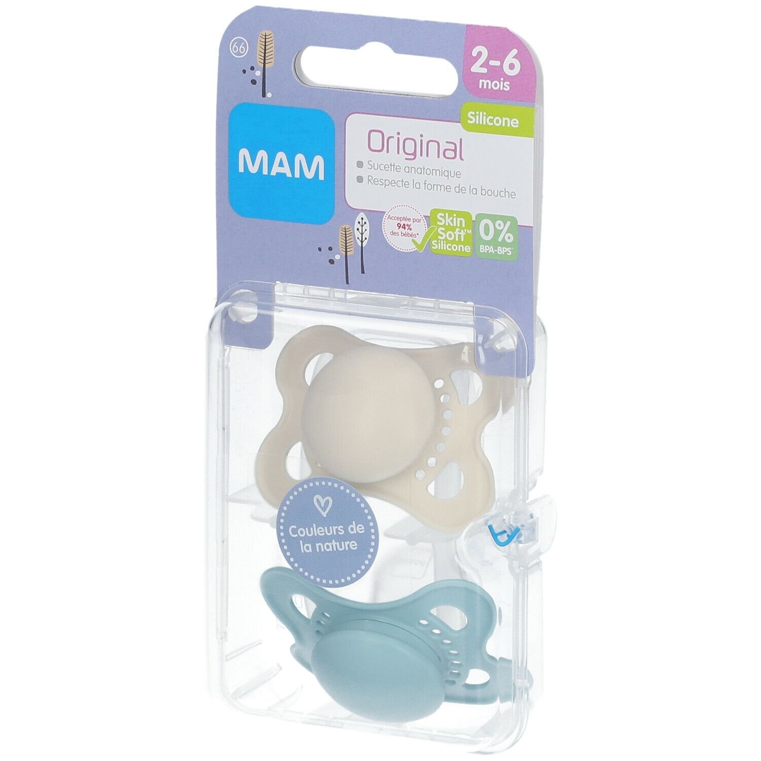MAM Original Nuit – Sucette Silicone 2-6 mois