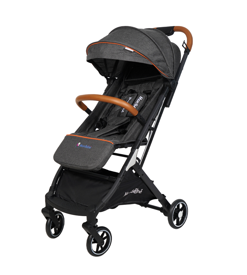 Pack Poussette + Siège Auto MonBébé – Modèle Travel System (Gris Foncé) – Image 5