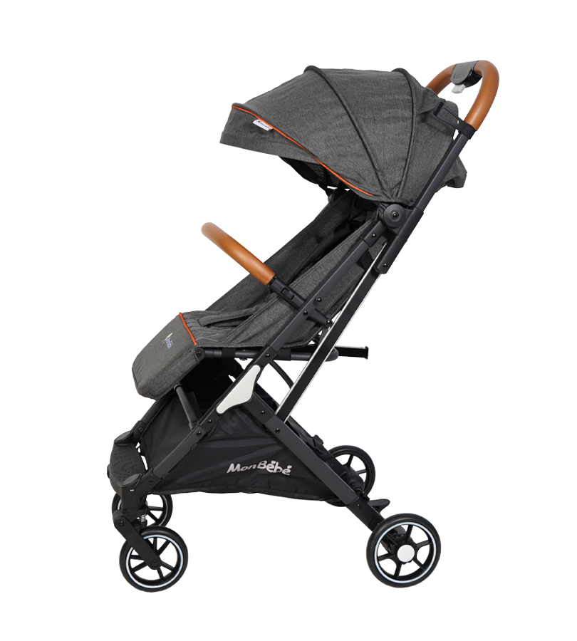 Pack Poussette + Siège Auto MonBébé – Modèle Travel System (Gris Foncé) – Image 3