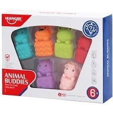 HUANGER – Animal Buddies (Lot de 6 Figurines Souples) – Jouets Sensoriels pour Bébé
