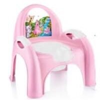 Pot Chaise Bébé avec Dossier Illustré – Confort et Fantaisie Rose