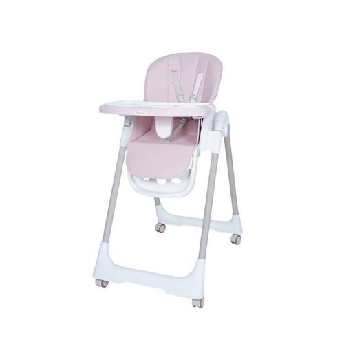 Mon Bebe Chaise haute évolutive réglable avec Roues ROSE