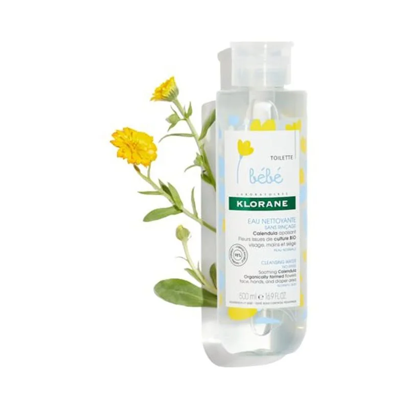 Eau nettoyante sans rinçage 500ml – Klorane bébé – Image 2