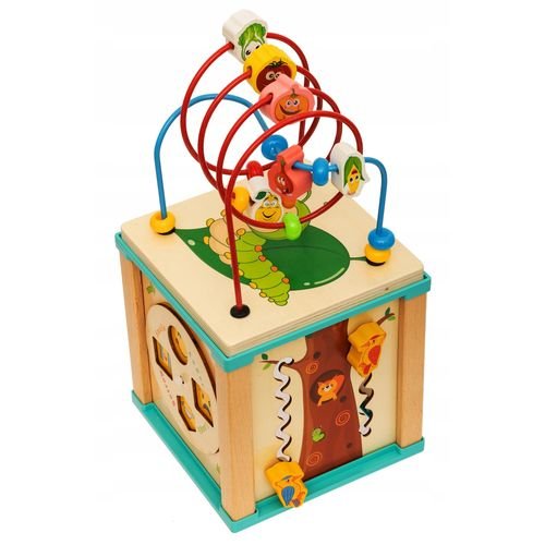 cube d'activités en bois multifonctitonnel. – Image 3