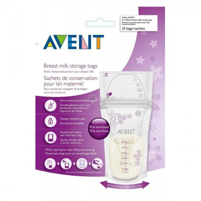 AVENT SACHETS DE CONSERVATION DU LAIT MATERNEL PACK DE 25