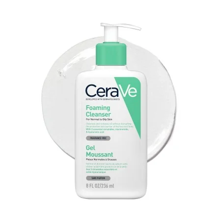 CERAVE GEL MOUSSANT PEAUX NORMALES À GRASSES 236ML