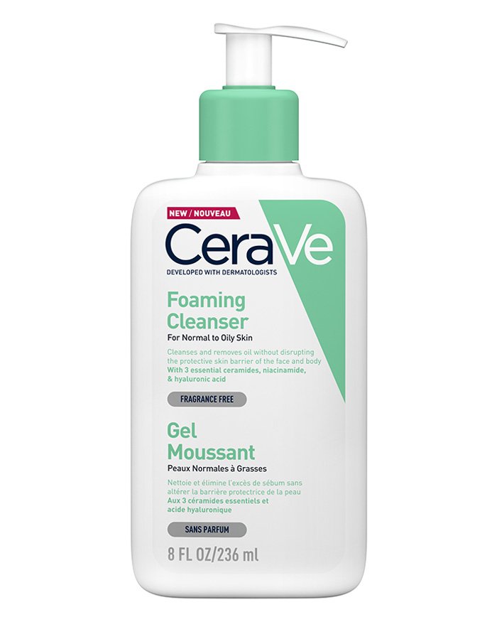 CERAVE GEL MOUSSANT PEAUX NORMALES À GRASSES 236ML – Image 2