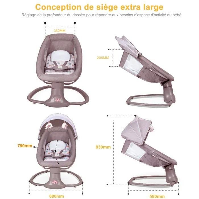 balancelle, transat électrique 3 en 1 multifonctionnel ,mastela – Image 3