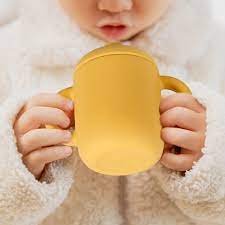Tasse de transition de bébé pour boissons chaudes et froides en silicone -150 ml – Image 2