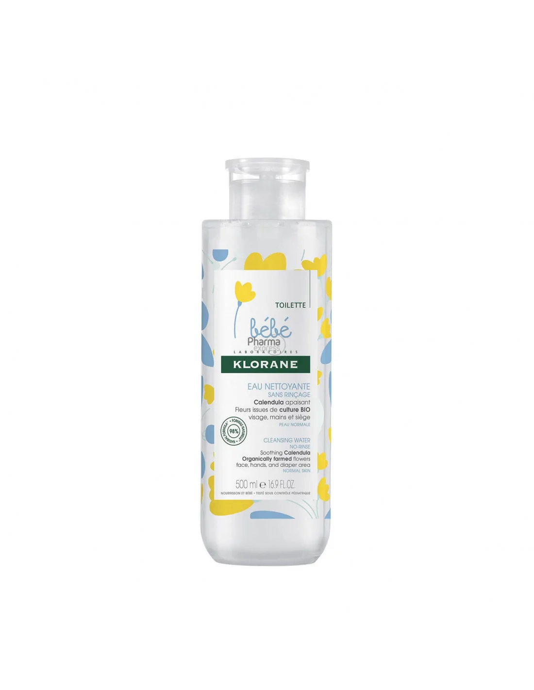 Eau nettoyante sans rinçage 500ml – Klorane bébé