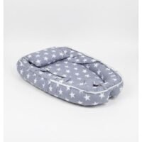 Cocon Bébé / couffin, Nid de Sommeil Portable - Confort Coton - gris Étoilé
