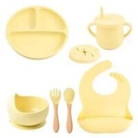 Ensemble Repas Silicone Bébé, silicone alimentaire sans BPA