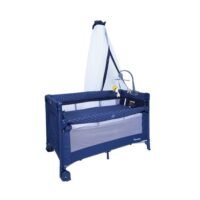 Lit Parc Cododo Multifonction – Pliable avec Table à Langer et Mobile Musical (Bleu)
