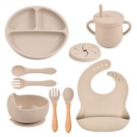 Ensemble Repas Silicone Bébé, silicone alimentaire sans BPA