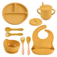 Ensemble Repas Silicone Bébé, silicone alimentaire sans BPA