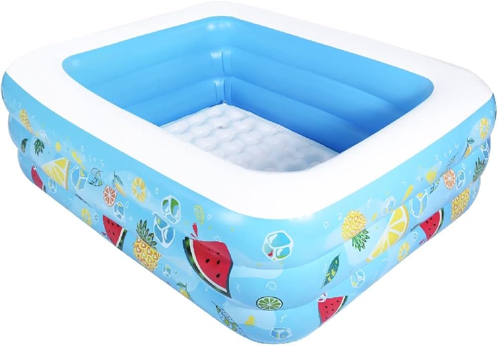 Piscine gonflable pour enfants,souple gonflable, piscine d'été fraîche pour enfants et famille, piscine gonflable pour jardin, intérieur ou extérieur 105-83-33