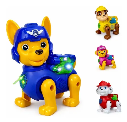 Figurine Chien de Police avec Lanceur de Filet – Jouet Interactif pour Enfants 3 Ans+