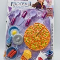 Set de Cuisine Jouet Pour Enfants – Thème La Reine des Neiges 2 (Frozen II) – Pizza à Découper & Accessoires de Restauration Rapide