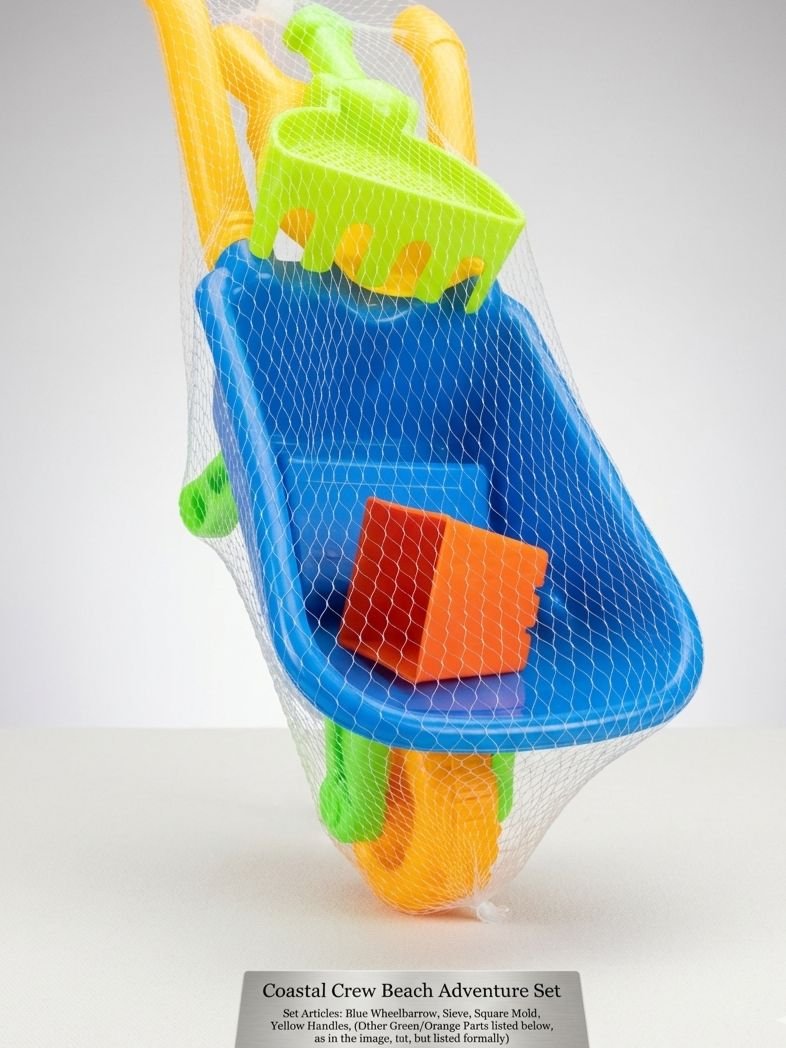 Kit de Plage Complet avec Brouette pour Enfant – Ensemble de Jeux de Sable « Coastal Crew Beach Adventure Set » – Image 2