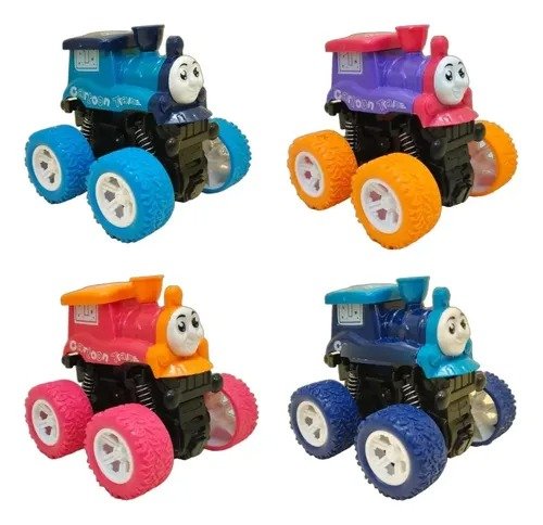 lot de 2 Mini Train Tout-Terrain à Friction – Jouet pour Enfants – Modèle et Couleur Assortis