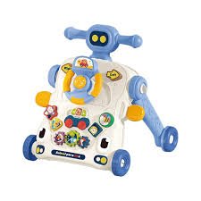 Trotteur Bébé 3 en 1 avec Table d’Activités Bleu – Image 2