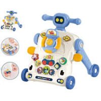 Trotteur Bébé 3 en 1 avec Table d’Activités Bleu