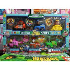 LOT DE 6 FIGURINES PAW PATROL AVEC LEURS VEHICULES – Image 3